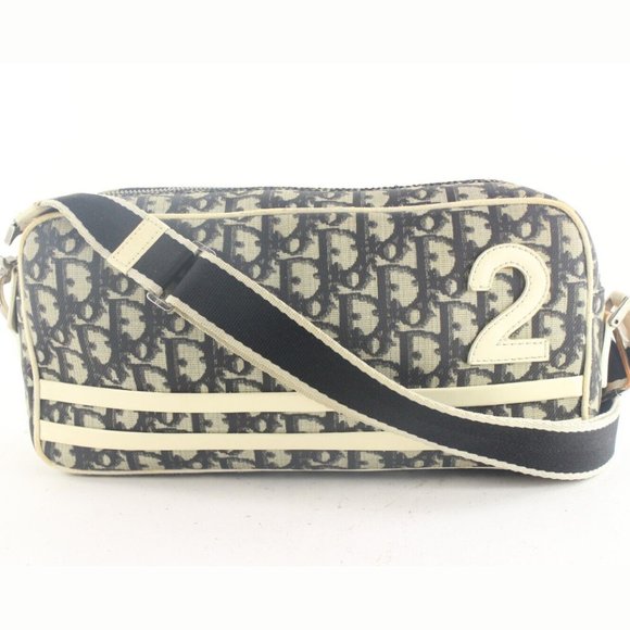 Dior Navy Monogram Trotter Camera Bag Crossbody No. 2 1DD829K - Picture 1 of 12